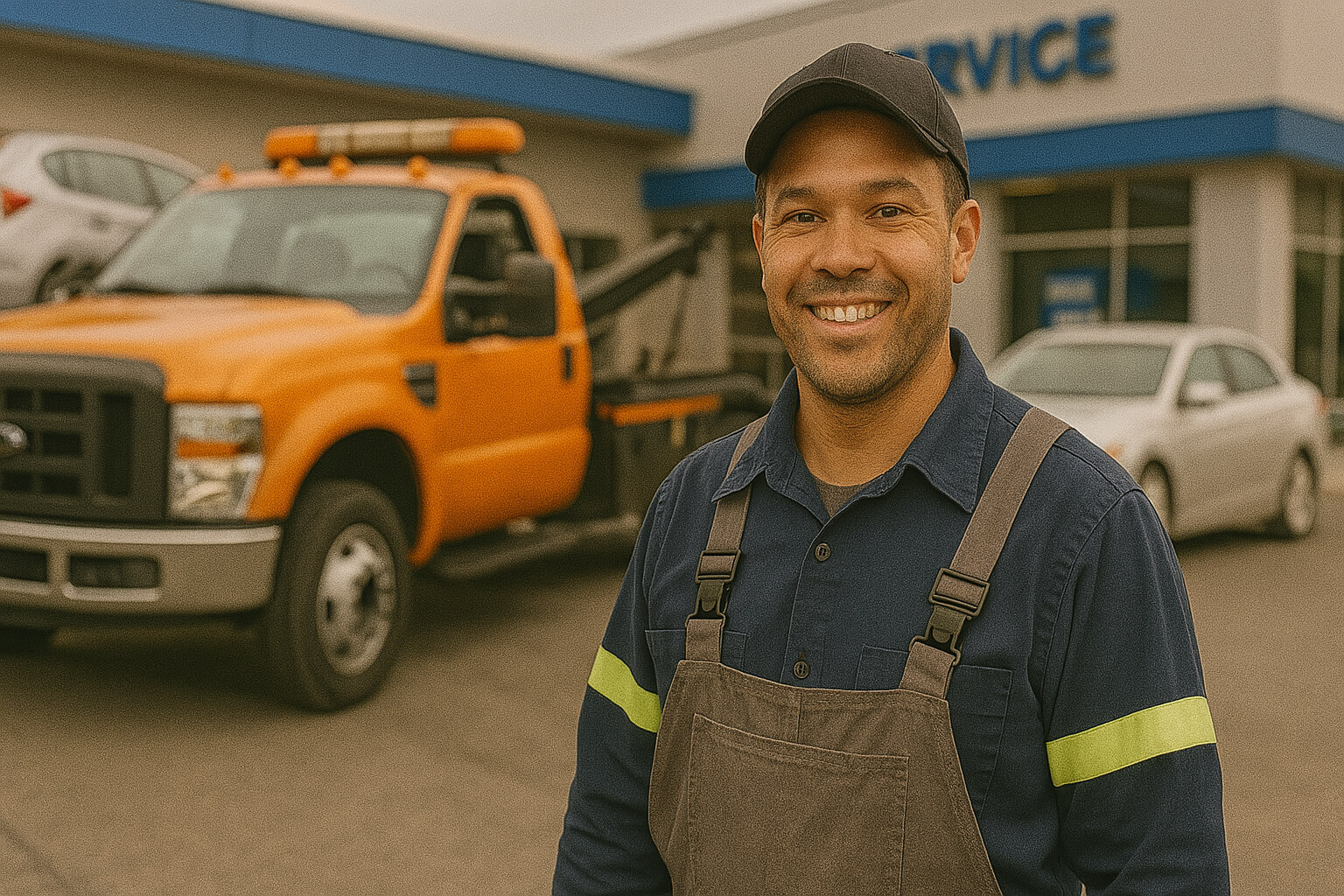 Tow operator with cleared background check